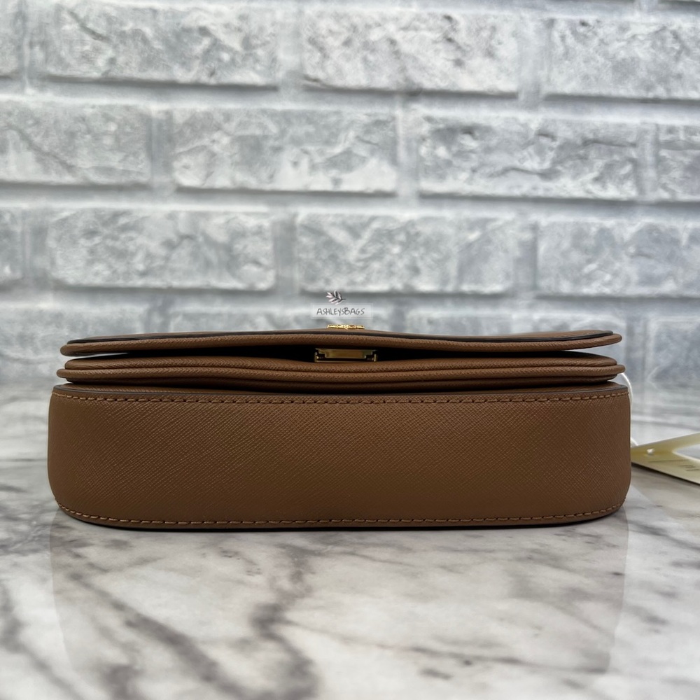 Tory Burch Emerson Crossbody & Shoulder Bag In Moose Brown - Picture 6 of 13